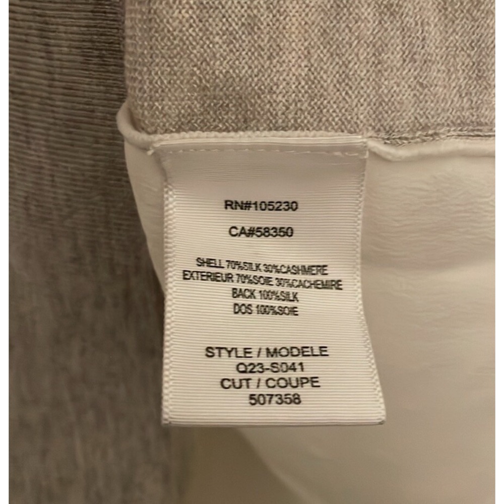 Equipment Femme Women's Gray Off‎ White Back Silk Cashmere Mix Top Size XS - Picture 5 of 5